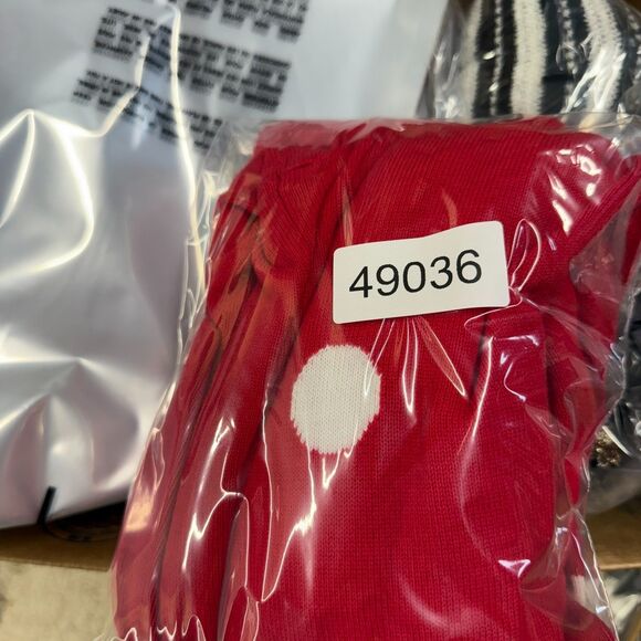 Quacker Factory Cardigan Women 1X Plus Red Polka Dot Button Up V-Neck Cotton - Picture 7 of 7